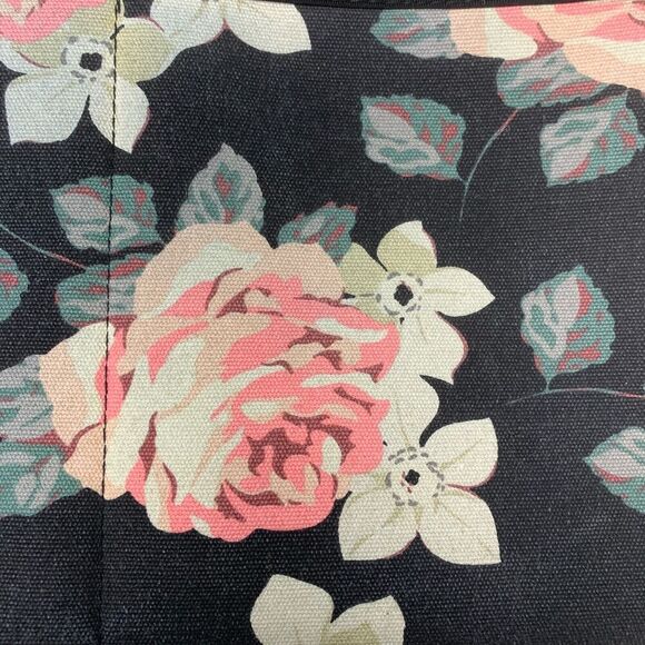 Kayond Dark Floral Fabric Laptop Bag Briefcase Crossbody Strap Cottage Farmhouse - Picture 2 of 7